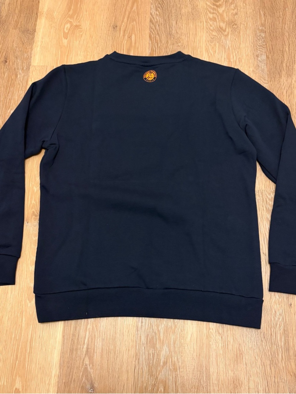 NWT Roland-Garros Navy Crewneck Sweatshirt with Orange Logo Tennis Paris Slam - Picture 2 of 6